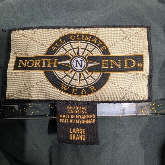 Krispy Kreme Donuts Employee Jacket Size Large Green All Climate Wear Full Zip - Picture 4 of 14